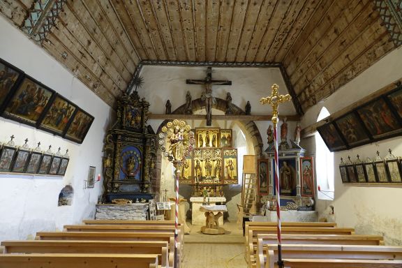 Innenraum St. Agatha Kapelle am Kristberg